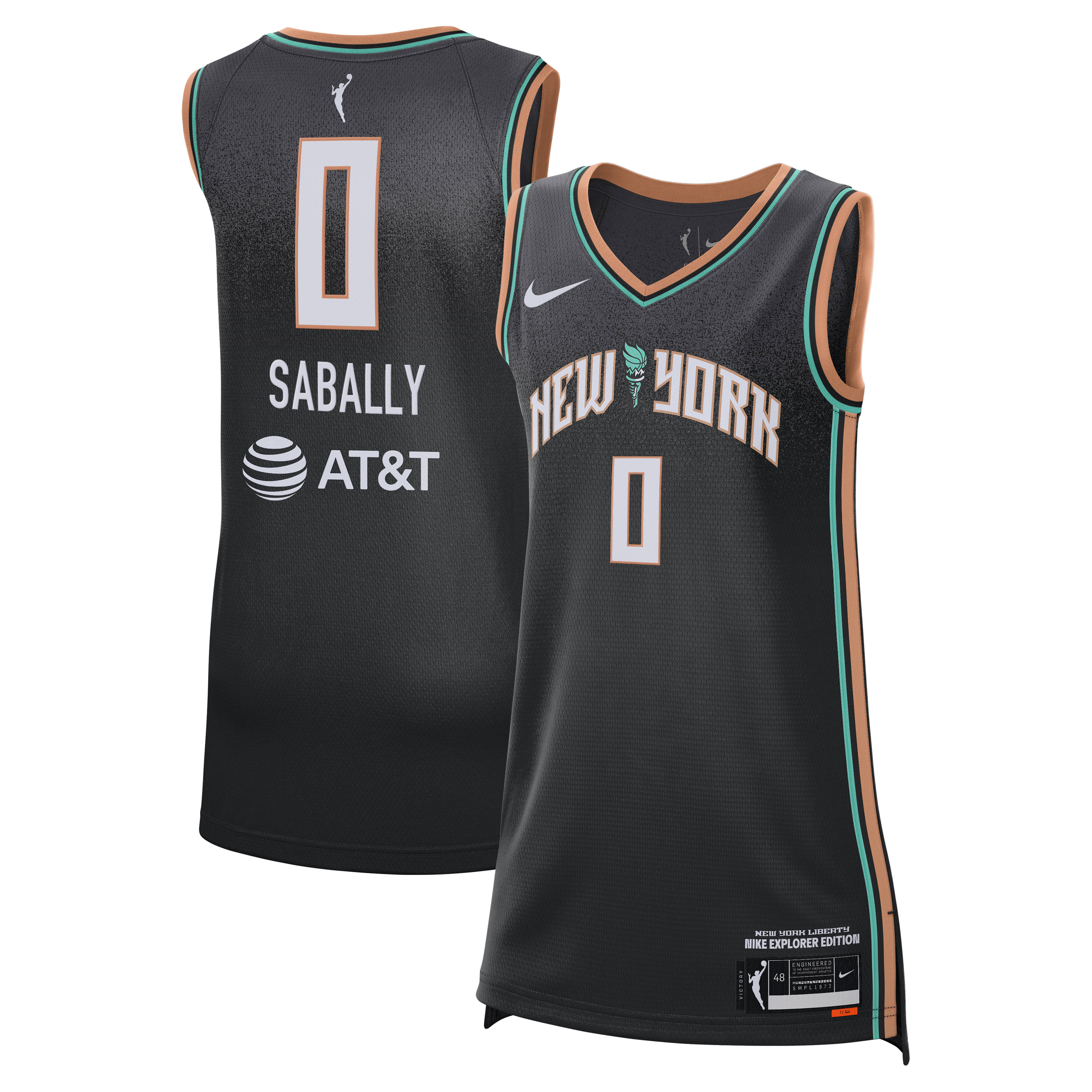 Maillot unisexe Nike Satou Sabally noir New York Liberty Explorer Edition Victory